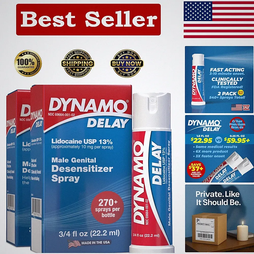 Fast-Acting Desensitizing Spray for Men - 0.75 Fl Oz, Travel-Friendly 2 Pack