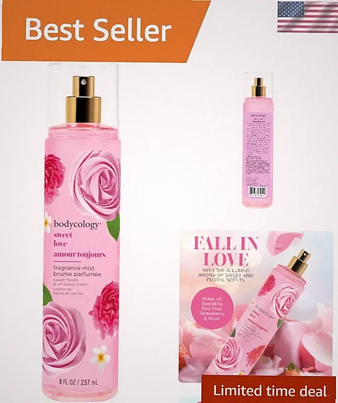 Luxurious 8 fl oz Sweet Love Body Mist - Long-Lasting Sweet Floral Scent
