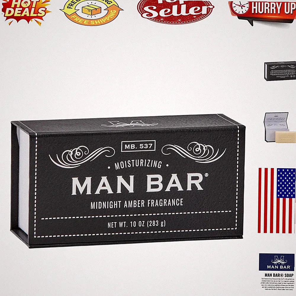 Midnight Amber Man Bar: Moisturizing, All-Skin-Friendly Fragrance Gift