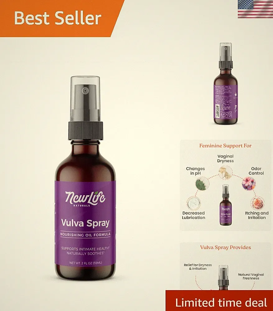 Natural Feminine Spray Moisturizer - 2 oz Citrus Freshness for Menopause