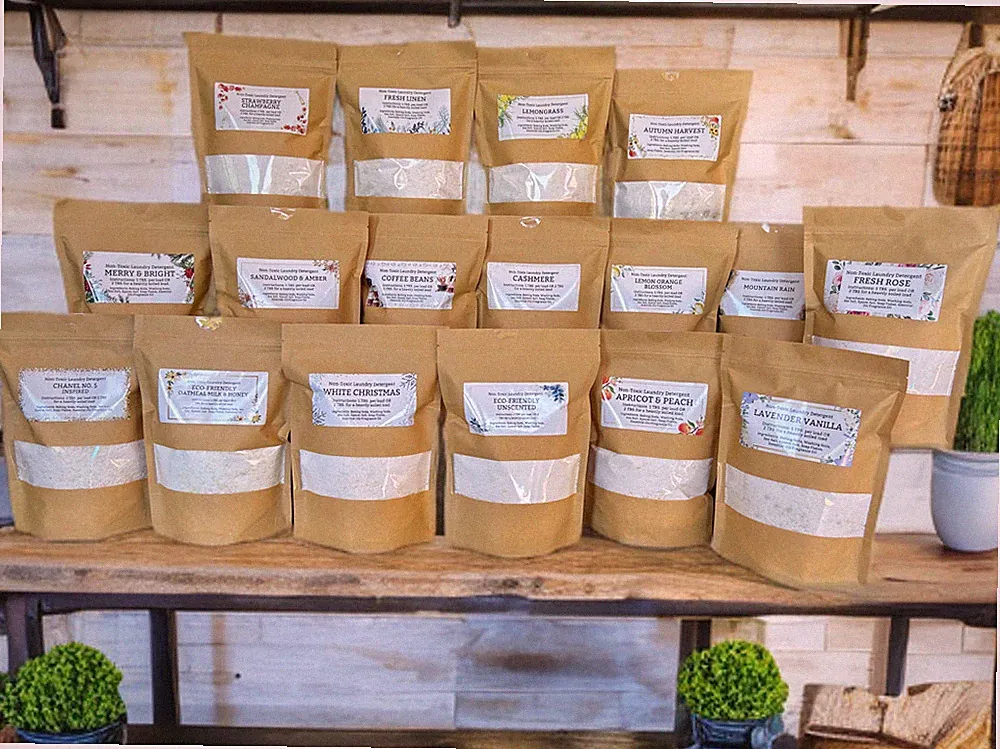 Non-Toxic Chemical Free Natural Laundry Detergent 30 Loads- Many Scents