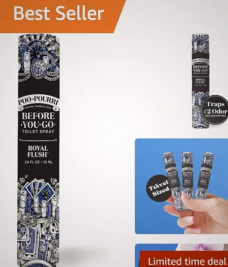 Poo~Pourri Royal Flush Toilet Spray - 10 mL Travel Size for Ultimate Freshness