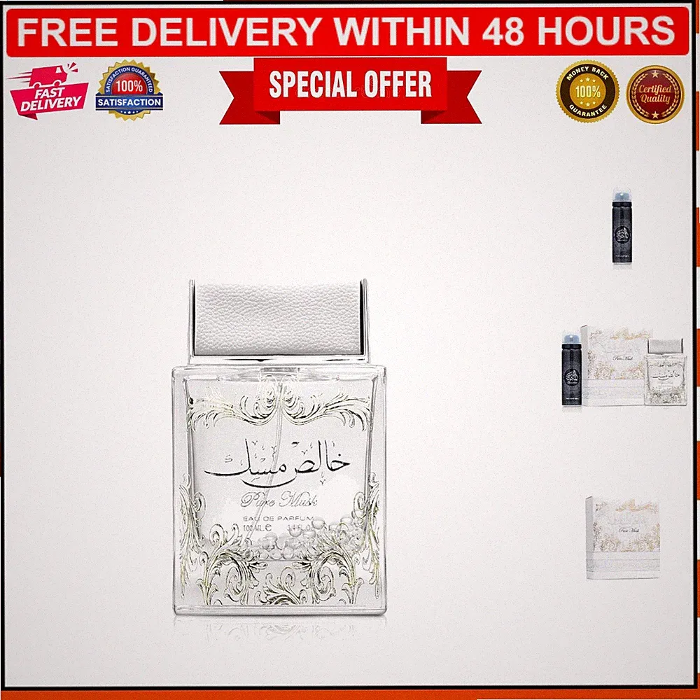Pure Musk Eau De Parfum Spray 3.4oz - Unisex Fragrance for Timeless Elegance