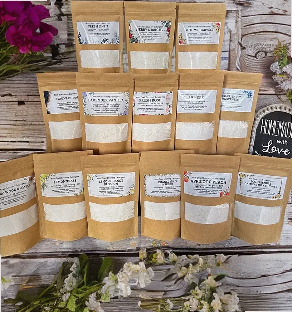 SAMPLE Non-Toxic Chemical Free Natural Laundry Detergent 10 Loads- Many Scents