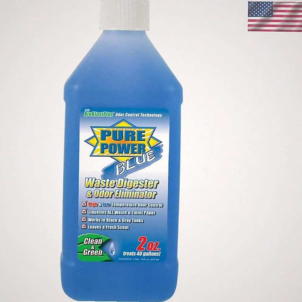 Square 16 oz Pure Power Blue Odor Eliminator: Eco-Friendly Waste Digesting Power