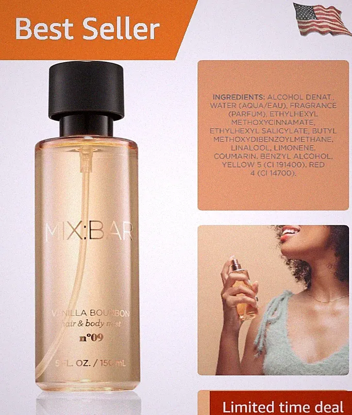 Vanilla Bourbon Hair + Body Mist Spray - Aromatherapy for Every Mood